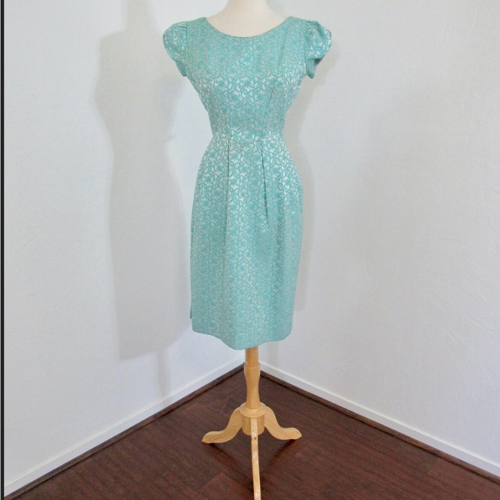 Vintage 50’s Elegant Turquoise Dress